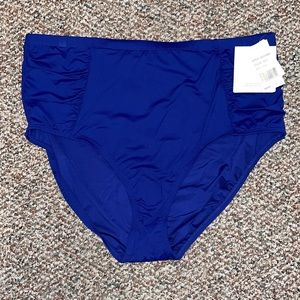 La Blanca Island Goddess Shirred Bikini Bottom SZ 18W NWT